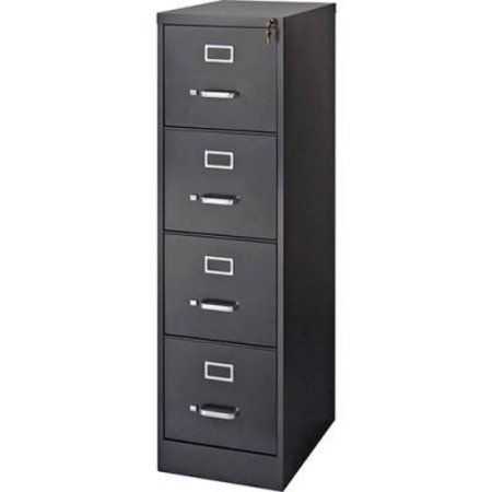 Lorell¬Æ 4-Drawer Commercial-Grade Vertical File Cabinet, 15""W x 22""D x 52""H, Black -  SP RICHARDS, LLR42294